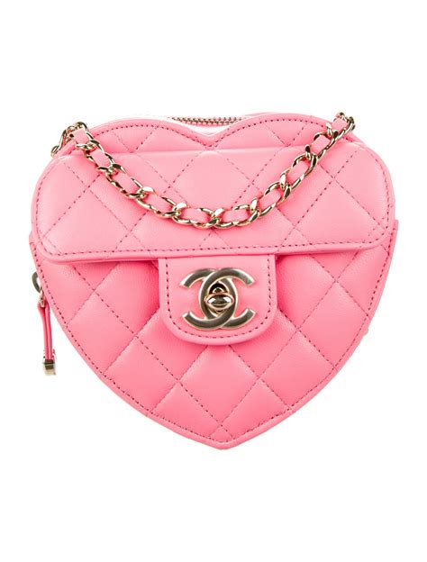 pink heart chanel bag